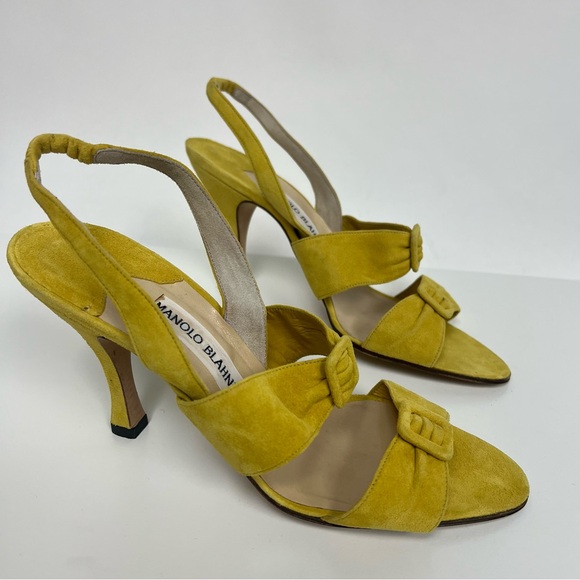 Manolo Blahnik Yellow Heels - Picture 3 of 11